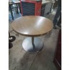 TABLE BASSE RONDE PIÈTEMENT MÉTAL PLATEAU BOIS CLAIR