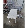 TABLE BASSE RECTANGULAIRE FER FORGÉ BLANC PLATEAU AJOURÉ 