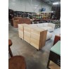 BUFFET BOIS CLAIR 3 PORTES PIÈTEMENT MÉTAL NOIR