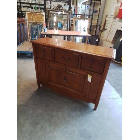 BUFFET BOIS CLAIR 3 TIROIRS 2 PORTES STYLE DIRECTOIRE 