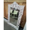 MIROIR BOIS ÉCRU SCULPTÉ 