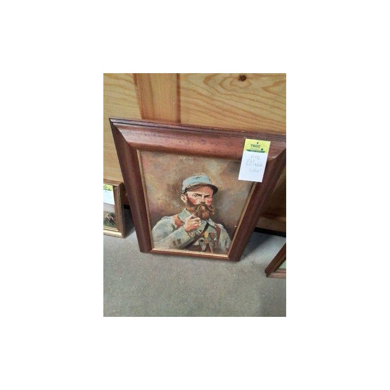 HUILE SUR TOILE PORTRAIT DE  POILU 45X32