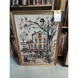 TECHNIQUE MIXTE PACO VALDIMIR ST TROPEZ CAFÉ DES ARTS