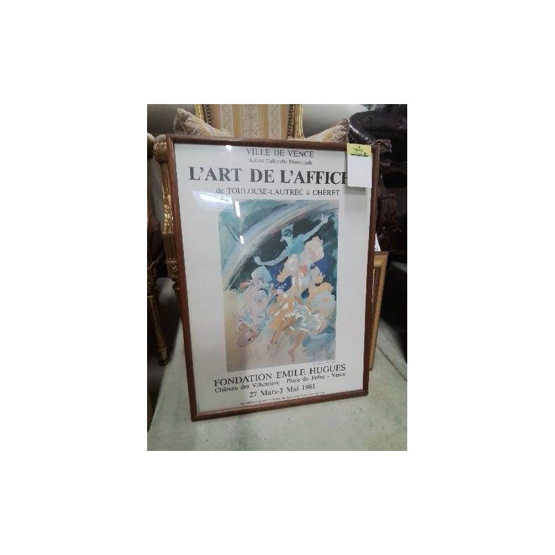 CADRE L\'ART DE L\'AFFICHE DE TOULOUSE LAUTREC A CHERET FONDATION EMILE HUGUES