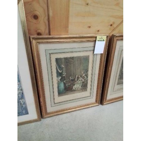 GRAVURE J’EN ACCEPTE L’HEUREUX PRÉSAGE D\'APRÈS J.M MOREAU LEJEUNE (1741-1814) GRAVÉ PAR PHILIPPE TR