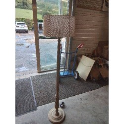 LAMPADAIRE BOIS TOURNÉ VERT AJ BEIGE