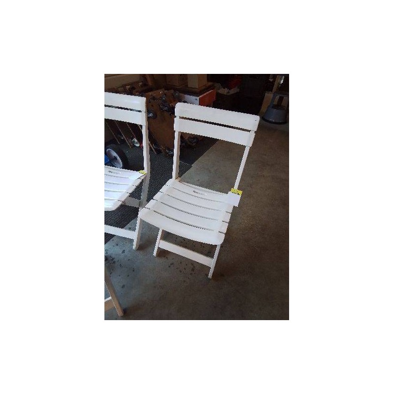 CHAISE PLIANTE DE JARDIN RESINE BLANC AJOURÉ GRANDSOLEIL