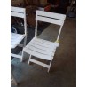 CHAISE PLIANTE DE JARDIN RESINE BLANC AJOURÉ GRANDSOLEIL