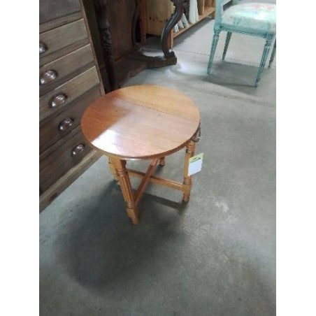 TABLE BASSE RONDE PLIANTE BOIS CLAIR
