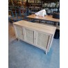 BUFFET BOIS CLAIR 3 PORTES CANNÉE 
