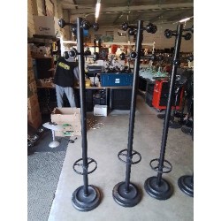 PERROQUET PORTE PARAPLUIE MÉTAL ET RÉSINE NOIR 8 PATÈRES 