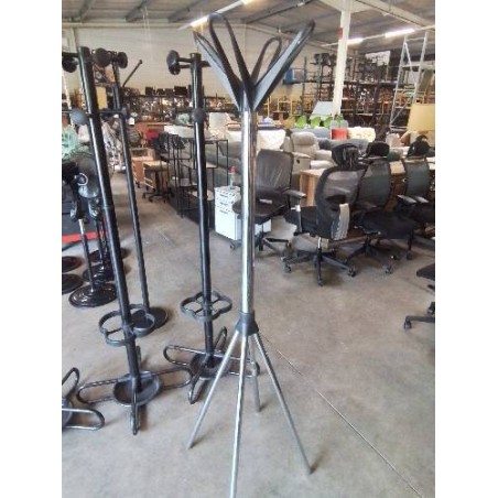 PERROQUET MÉTAL CHROMÉ ET RÉSINE NOIR 4 PATÈRES 