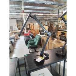 LAMPE DE BUREAU AJUSTABLE LED RÉSINE ET MÉTAL NOIR HANSA