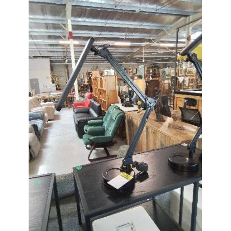 LAMPE DE BUREAU AJUSTABLE LED RÉSINE ET MÉTAL NOIR HANSA