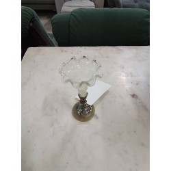 SOLIFLORE NAPOLÉON III CRISTAL GRAVÉ BRONZE ÉMAILLÉ 