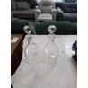 PAIRE DE CARAFES VERRE SOUFFLE TAILLÉ 