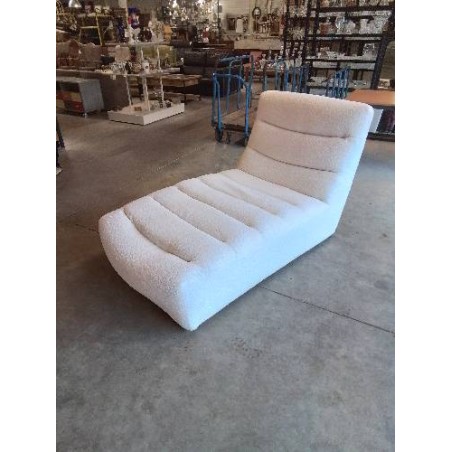 CHAUFFEUSE TISSU BOUCLETTE ECRU LOTUS T200 MAISON DU MONDE
