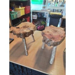 PORTE PLANTE TRIPODE BOIS NATUREL 