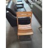 CHAISE DE JARDIN PLIANTE BOIS CLAIR AJOURÉ NF