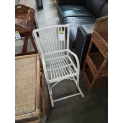 ROCKING CHAIR ENFANT ROTIN PEINT BLANC