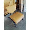 CHAISE D’ACCEUIL PIETEMENT MÉTAL NOIR ASSISE ET DOSSIER PU JAUNE
