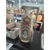 BOUTEILLE LIQUEUR GARNIER CÉRAMIQUE ÉMAILLÉE DÉCOR INDIEN ANNÉES 70