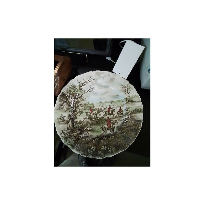 ASSIETTE CÉRAMIQUE JOHNSON BROS ENGLAND CHASSE A COURRE