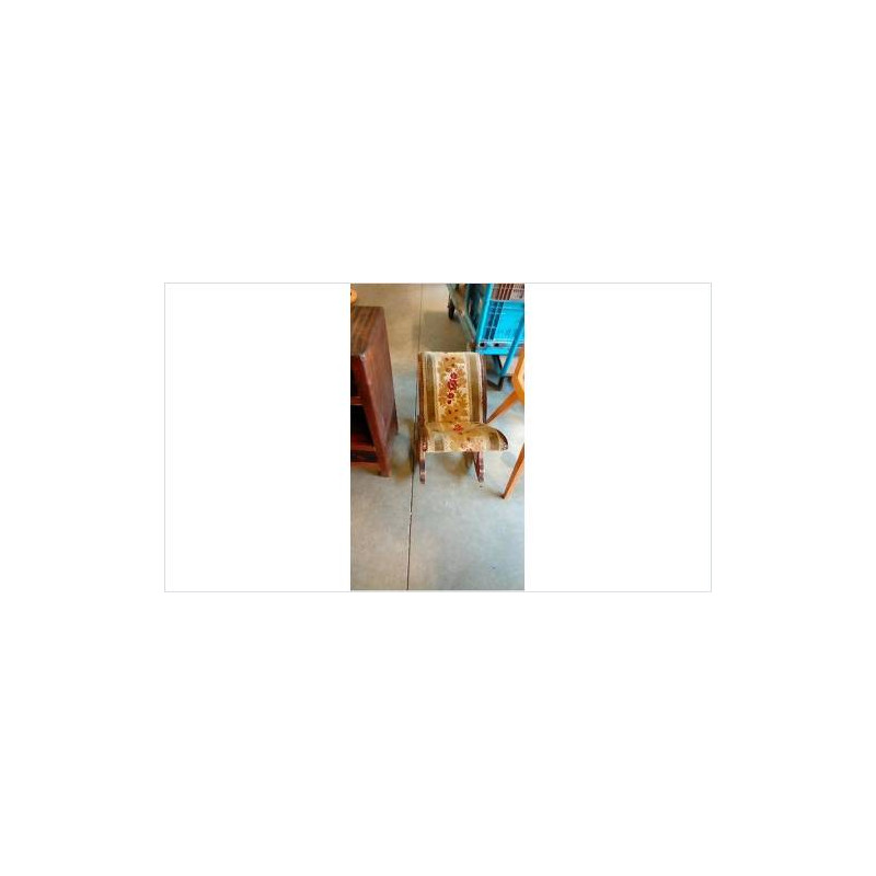 REPOSE PIED BOIS TISSU FLEURI 