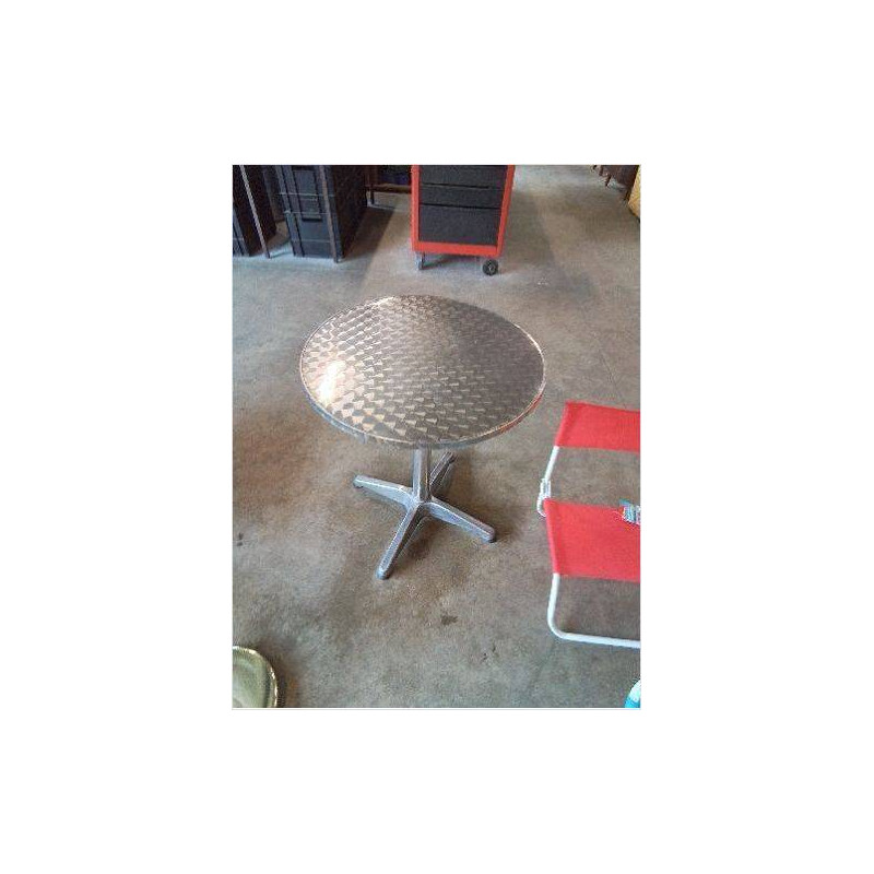 TABLE RONDE BISTROT ALU 60CM