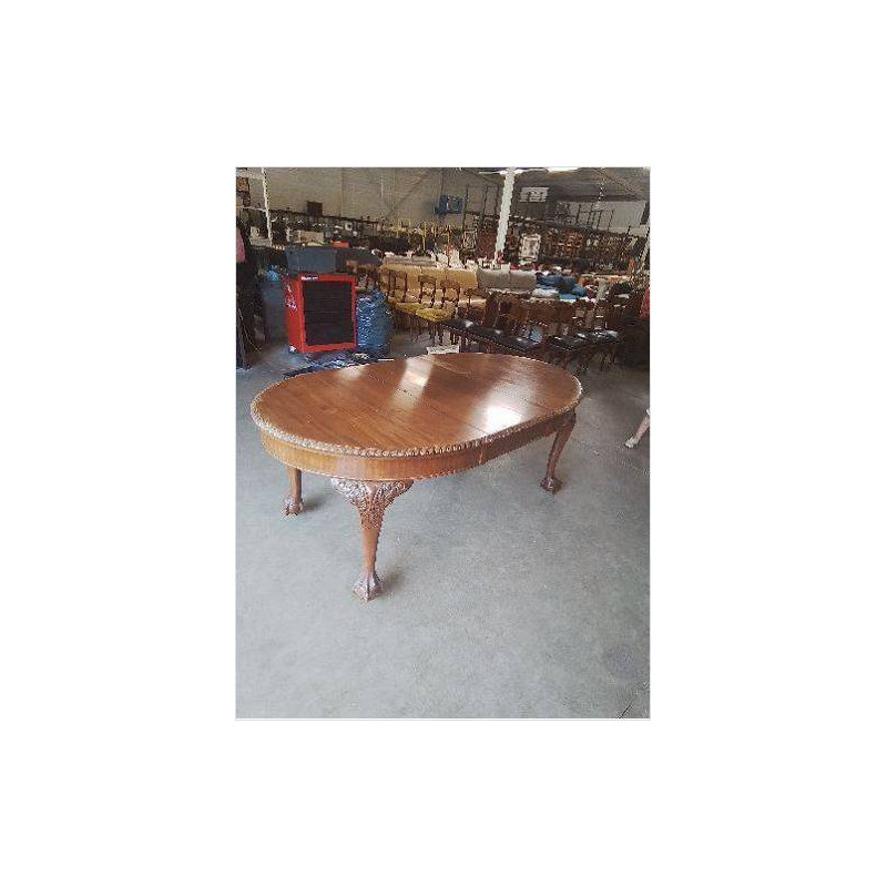 TABLE ANGLAISE  EXTENSIBLE ACAJOU 1 RALLONGE DE 45 CM