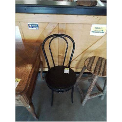CHAISE BISTROT METAL NOIR...