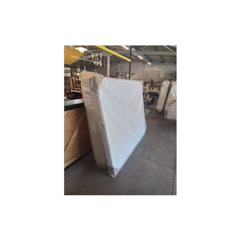 SOMMIER TAPISSER BLANC  A LATTES PRIMO  AVEC 4 PIEDS 160X200
