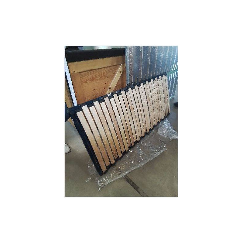 SOMMIER CADRE A LATTES  METAL BLEU EXTENSIBLE DE 84 A 156X190 CM