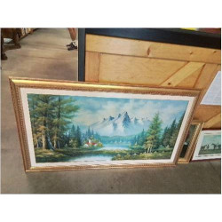 TABLEAU PAYSAGE DE MONTAGNE PIERFERDINANDO NATALI