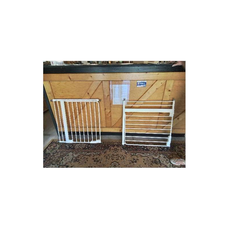 BARRIERE ENFANT MÉTAL BLANC