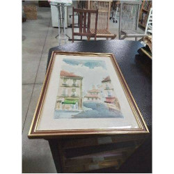 AQUARELLE RUES MADRILENES ALEXIS SEBASTIAN XXE