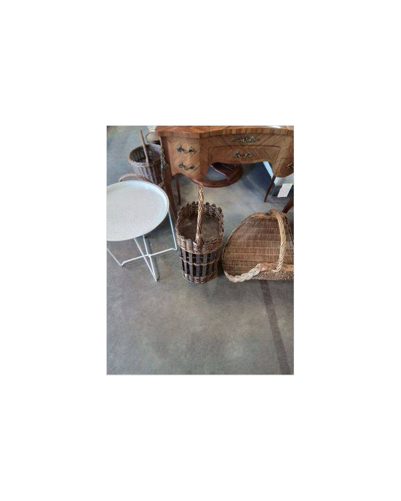 PANIER PORTE BOUTEILLES VANNERIE ET BOIS