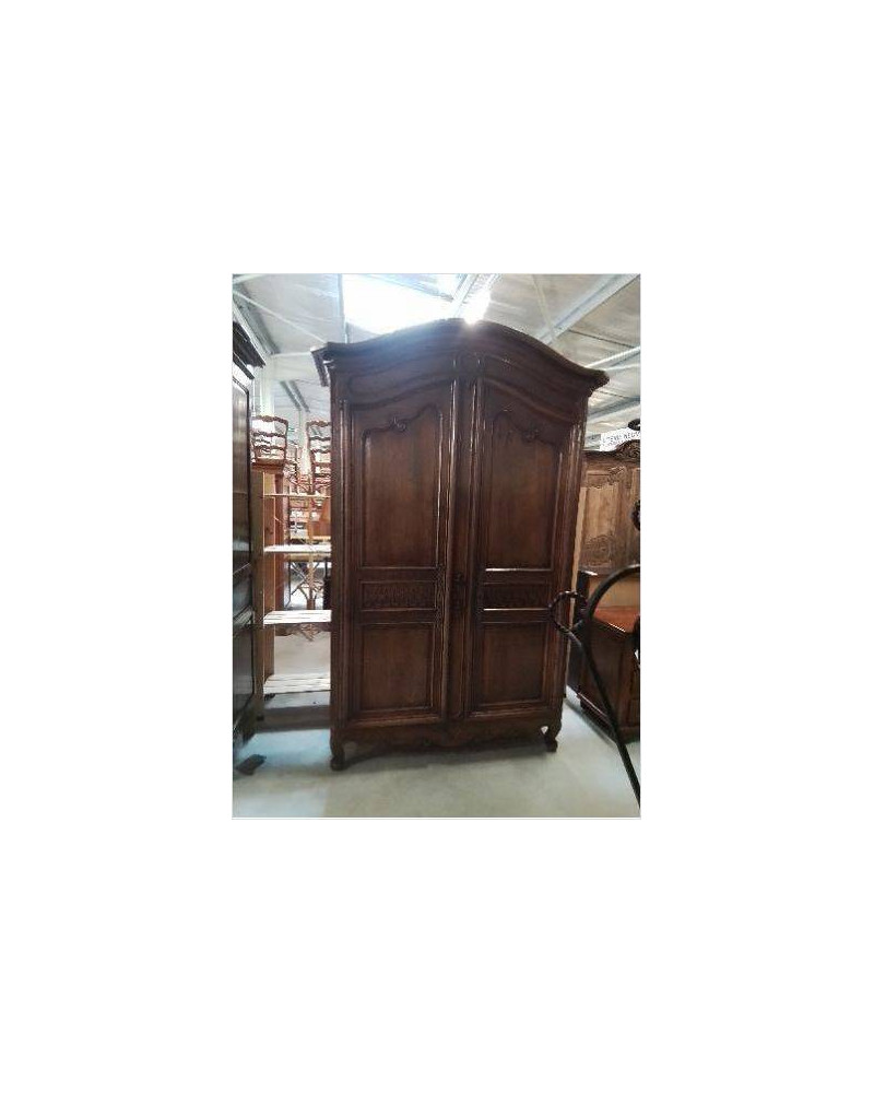 ARMOIRE DE PORT ACAJOU MOULURÉ ET SCULPTÉ FIN XVIIIE DÉBUT 19E 254X150X60