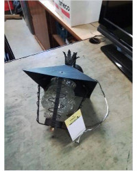 LANTERNE MÉTAL NOIR ET VERRE 