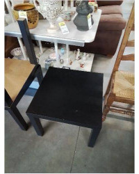 TABLE BASSE CARRÉ BOIS NOIR