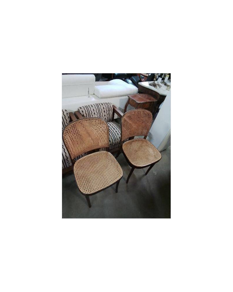 PAIRE DE CHAISES BISTROT PAR JOSEF HOFFMAN POUR FMG ANNÉES 50