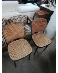 PAIRE DE CHAISES BISTROT PAR JOSEF HOFFMAN POUR FMG ANNÉES 50