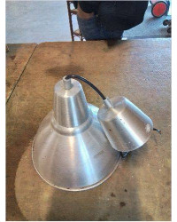 SUSPENSION MÉTAL BROSSE STYLE INDUSTRIEL 
