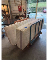 PAIRE DE MATELAS 400 RESSORTS ENSACHÉS ET MOUSSE REVOR BEDING 2X70X190X25