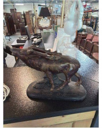 SCULPTURE PLATRE CERF