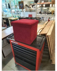 POUF COFFRE ROUGE 