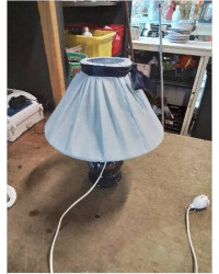 LAMPE CÉRAMIQUE BLEU AJ VOLANT BLEU 