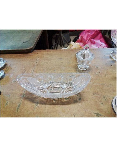 COUPE OBLONGUE CRISTAL TAILLÉ 