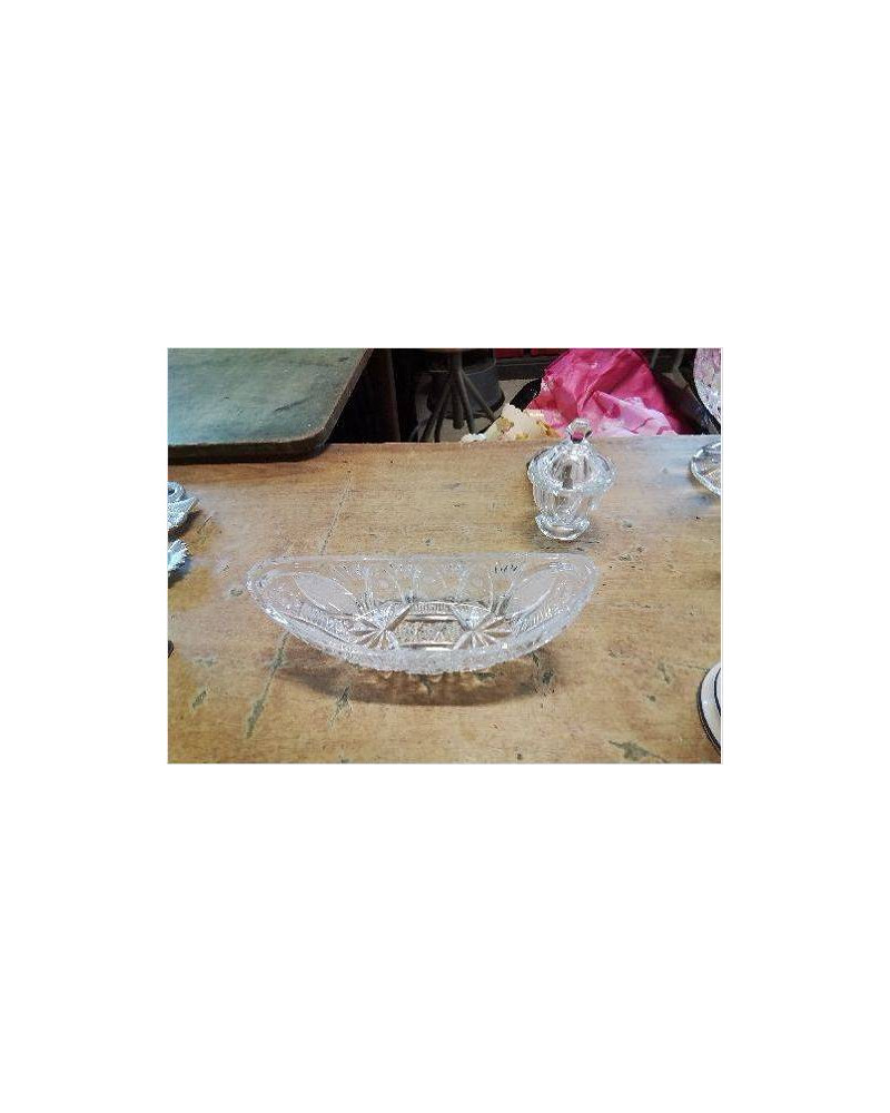 COUPE OBLONGUE CRISTAL TAILLÉ 