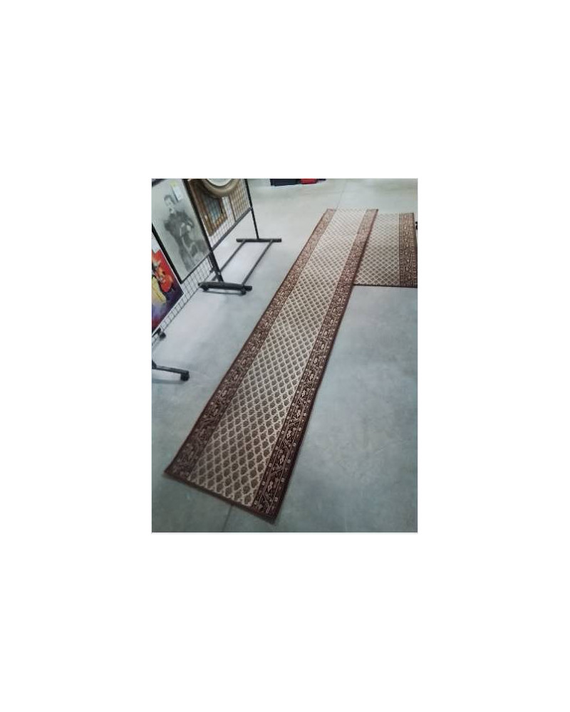 DESCENTE DE LIT MARRON ECRU 360X67CM